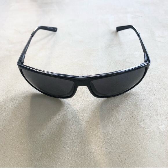 Humphreys Eschenbach Black Long Rectangular Thick Framed Sunglasses Vintage